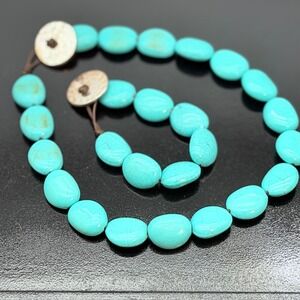 Chaps Turquoise Faux Stone Beaded Necklace and Bracelet Set Southwestern Boho